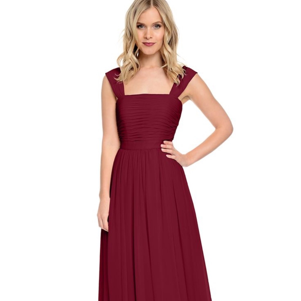 Maroon or Cabernet Chiffon Bridesmaid Dress